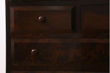 中古　松本民芸家具　収納力たっぷり!シックな佇まいのライティングビューロー(簿記机、在宅ワーク、在宅用ワークデスク)(R-038447)