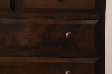 中古　松本民芸家具　収納力たっぷり!シックな佇まいのライティングビューロー(簿記机、在宅ワーク、在宅用ワークデスク)(R-038447)