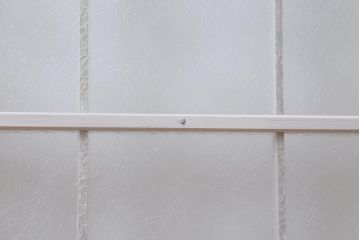 ヴィンテージ建具　ペイント　繊細な花の模様が印象的なガラス戸2枚セット(引き戸、建具、ビンテージ)(R-038451)