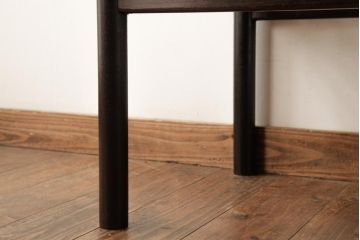 ビンテージ家具　松本民芸家具風　ラッシ座面が優しい雰囲気のダイニングチェア(ラッシチェア、椅子)(R-038454)