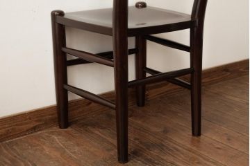 中古　松本民芸家具　シンプルなデザインが魅力的なラダーバックチェア(ダイニングチェア、椅子)(R-038455)