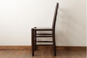 中古　松本民芸家具　シンプルなデザインが魅力的なラダーバックチェア(ダイニングチェア、椅子)(R-038455)
