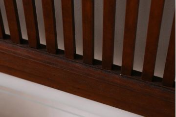 アンティーク建具　昭和中期　味わい深い木味が魅力のガラス入り格子戸2枚セット(引き戸、建具)(R-038461)