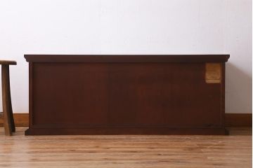 中古　神居民芸家具　樺材　洗練された佇まいが魅力のローボード(サイドボード、テレビボード、収納棚)(R-038463)