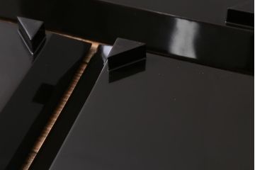 和製アンティーク　アンティーク雑貨　和の風情漂う蒔絵木製お盆5枚セット(お膳、トレー)(R-038466)