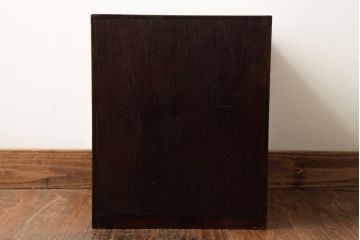 アンティーク家具　昭和初期　ナラ材　和製アンティークのシックな扉付きレコードケース(収納棚)(R-038467)