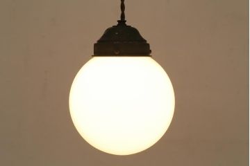 アンティーク照明　昭和初期　懐かしい雰囲気漂うペンダントライト(天井照明、電傘、吊り照明)(R-038469)