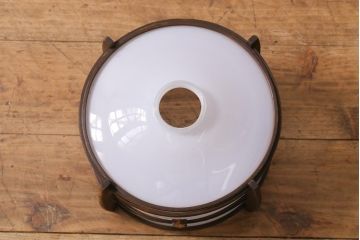 アンティーク照明　昭和初期　和モダンで味わい深い吊り下げ照明(電笠、天井照明)(R-038470)