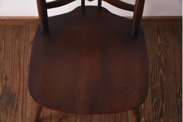ヴィンテージ家具　イギリスビンテージ　ERCOL(アーコール)　希少!洗練された佇まいのラダーバックチェア(ダイニングチェア、椅子)(R-038474)