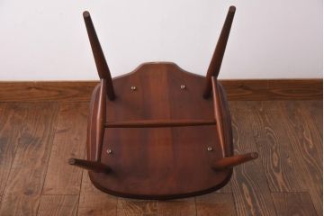 ヴィンテージ家具　イギリスビンテージ　ERCOL(アーコール)　希少!洗練された佇まいのラダーバックチェア(ダイニングチェア、椅子)(R-038474)