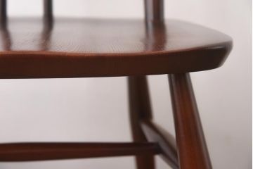 ヴィンテージ家具　イギリスビンテージ　ERCOL(アーコール)　希少!洗練された佇まいのラダーバックチェア(ダイニングチェア、椅子)(R-038475)