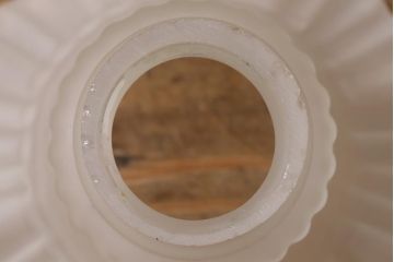 ヴィンテージ照明　フランスビンテージ　ドレスのようなフリルシェードが美しいペンダントライト(天井照明、吊り下げ照明)(R-038480)