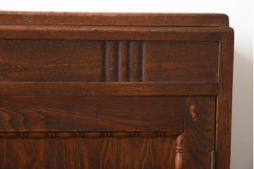 アンティーク家具　和製アンティーク　昭和レトロ　独特の木目が楽しめる古い本箱(収納棚、ブックケース)(R-038482)