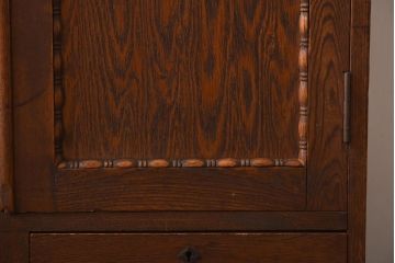 アンティーク家具　和製アンティーク　昭和レトロ　独特の木目が楽しめる古い本箱(収納棚、ブックケース)(R-038482)