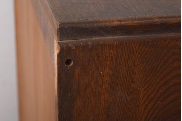 アンティーク家具　和製アンティーク　昭和レトロ　独特の木目が楽しめる古い本箱(収納棚、ブックケース)(R-038482)