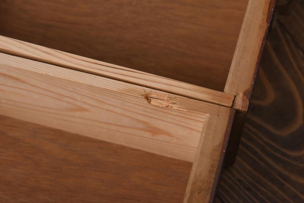 アンティーク家具　和製アンティーク　ダイヤガラス　レトロな雰囲気が味のある古い本箱(収納棚、ブックケース)(R-038483)