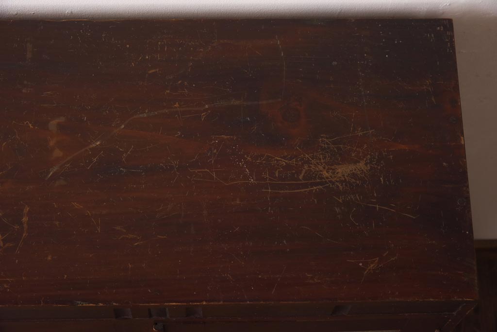 アンティーク家具　和製アンティーク　ダイヤガラス　レトロな雰囲気が味のある古い本箱(収納棚、ブックケース)(R-038483)