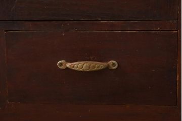 アンティーク家具　和製アンティーク　ダイヤガラス　レトロな雰囲気が味のある古い本箱(収納棚、ブックケース)(R-038483)