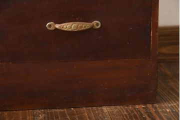 アンティーク家具　和製アンティーク　ダイヤガラス　レトロな雰囲気が味のある古い本箱(収納棚、ブックケース)(R-038483)