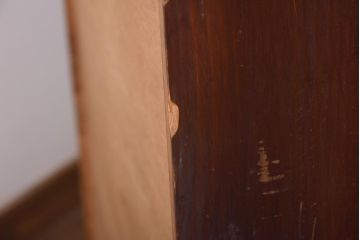 アンティーク家具　和製アンティーク　ダイヤガラス　レトロな雰囲気が味のある古い本箱(収納棚、ブックケース)(R-038483)