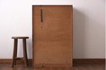 アンティーク家具　和製アンティーク　ダイヤガラス　レトロな雰囲気が味のある古い本箱(収納棚、ブックケース)(R-038483)