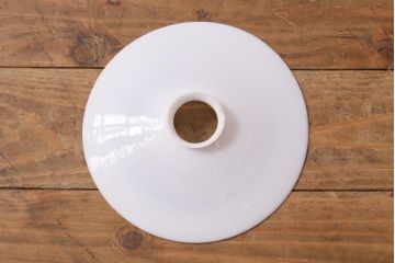 アンティーク照明　戦前　昭和レトロ　昔なつかしい平笠シェードのペンダントライト(天井照明、吊り下げ照明)(R-038484)