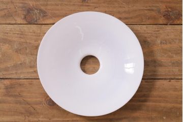 アンティーク照明　戦前　昭和レトロ　昔なつかしい平笠シェードのペンダントライト(天井照明、吊り下げ照明)(R-038484)