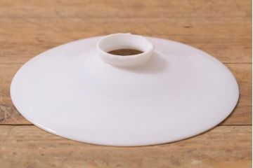 アンティーク照明　戦前　昭和レトロ　昔なつかしい平笠シェードのペンダントライト(天井照明、吊り下げ照明)(R-038485)