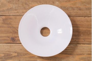 アンティーク照明　戦前　昭和レトロ　昔なつかしい平笠シェードのペンダントライト(天井照明、吊り下げ照明)(R-038485)