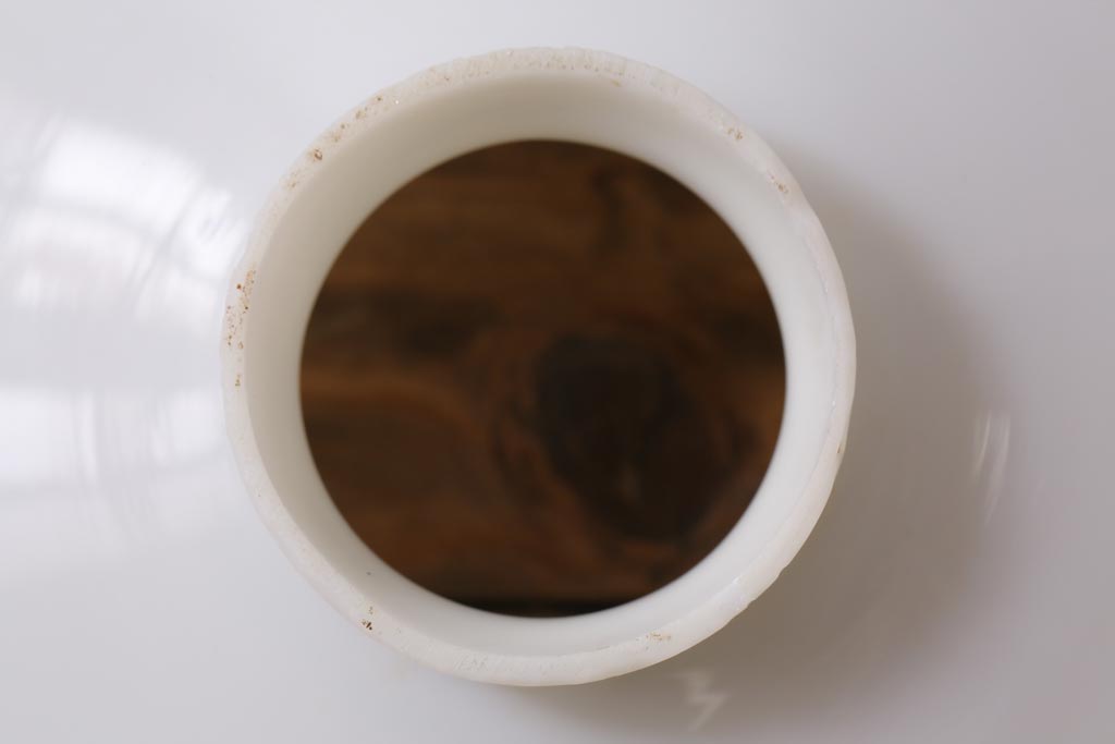 アンティーク照明　戦前　昭和レトロ　昔なつかしい平笠シェードのペンダントライト(天井照明、吊り下げ照明)(R-038486)