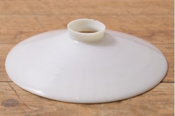 アンティーク照明　戦前　昭和レトロ　昔なつかしい平笠シェードのペンダントライト(天井照明、吊り下げ照明)(R-038486)