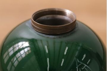 ヴィンテージ照明　イギリスビンテージ　鮮やかなグリーンが目を引くペンダントライト(天井照明、吊り下げ照明)(R-038488)