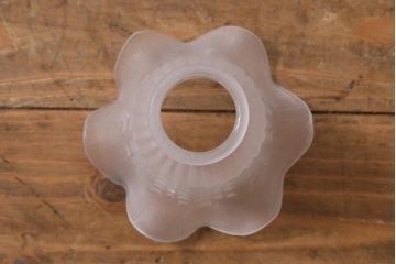 ヴィンテージ照明　フランスビンテージ  フリルシェードが素敵なペンダントライト(天井照明、吊り下げ照明)(R-038490)