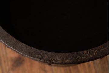 アンティーク雑貨　和製アンティーク　古民具　リング状の取っ手が味のある斗棒付き一斗枡(マス、升)(R-038496)