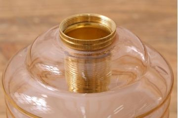 アンティーク照明　フランスアンティーク　柔らかなピンク色のペンダントライト(天井照明、吊り下げ照明)(R-038504)