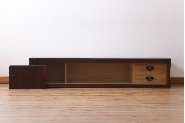 中古　民芸家具　岩谷堂箪笥　渋い色味が格好いいテレビ台(テレビボード、ローボード、サイドボード)(R-038513)
