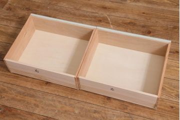 ラフジュ工房オリジナル　古建具リメイク　気泡ガラス・モールガラス　淡いペイントがお洒落なブックケース(本箱、収納棚、キャビネット)(R-038517)