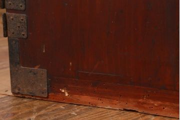 アンティーク家具　和製アンティーク　明治期　古い木の質感が渋い重ね衣装箪笥(引き出し、チェスト)(R-038518)