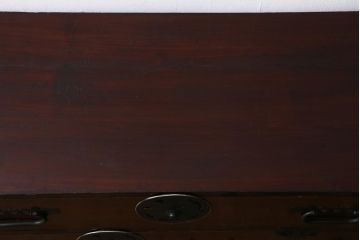 アンティーク家具　大正期　前面栗材　落ち着いた雰囲気が魅力の最上箪笥(衣装箪笥、引き出し)(R-038519)
