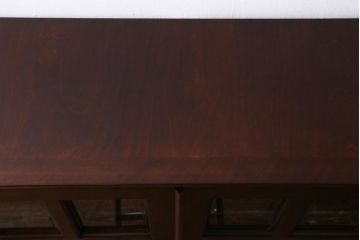 中古　松本民芸家具　洋の雰囲気を感じるA型面取書棚(ブックケース、本箱、キャビネット)(定価約44万7000円)(R-038528)