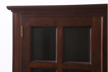 中古　松本民芸家具　洋の雰囲気を感じるA型面取書棚(ブックケース、本箱、キャビネット)(定価約44万7000円)(R-038528)