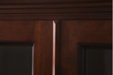 中古　松本民芸家具　洋の雰囲気を感じるA型面取書棚(ブックケース、本箱、キャビネット)(定価約44万7000円)(R-038528)