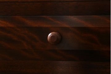 中古　松本民芸家具　シックな佇まいが魅力のG-1型面取り食器棚(収納棚、カップボード)(R-038531)