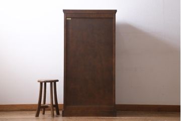 中古　北海道民芸家具　小物収納に使いやすいスリムなチェスト(引き出し、タンス)(R-038532)