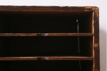 レトロ家具　昭和レトロ　大正昭和初期　スギ材　書類収納に便利な収納棚(書類ケース)(R-038551)
