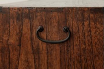 アンティーク家具　和製アンティーク　大正昭和初期　桐材　銅金具　味わい深い小引き出し(小箪笥、小物収納)(R-038554)