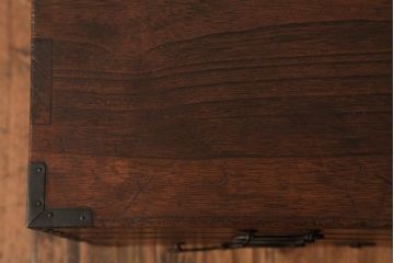 アンティーク家具　和製アンティーク　大正昭和初期　桐材　銅金具　味わい深い小引き出し(小箪笥、小物収納)(R-038554)