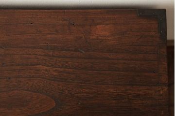 アンティーク家具　和製アンティーク　大正昭和初期　桐材　銅金具　味わい深い小引き出し(小箪笥、小物収納)(R-038554)