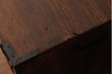 アンティーク家具　和製アンティーク　大正昭和初期　桐材　銅金具　味わい深い小引き出し(小箪笥、小物収納)(R-038554)