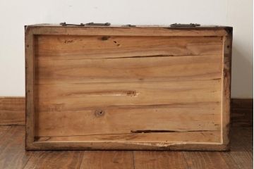 アンティーク家具　和製アンティーク　大正昭和初期　桐材　銅金具　味わい深い小引き出し(小箪笥、小物収納)(R-038554)